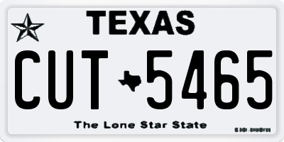 TX license plate CUT5465