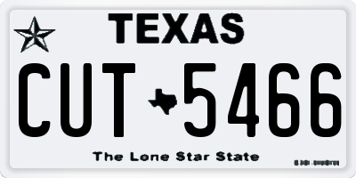 TX license plate CUT5466
