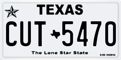 TX license plate CUT5470