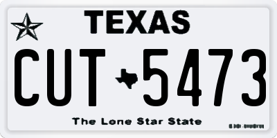 TX license plate CUT5473