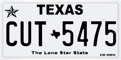 TX license plate CUT5475