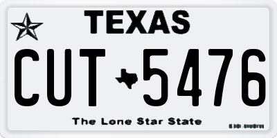 TX license plate CUT5476