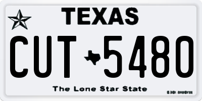 TX license plate CUT5480