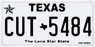 TX license plate CUT5484