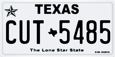 TX license plate CUT5485