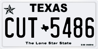 TX license plate CUT5486