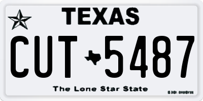 TX license plate CUT5487