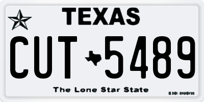 TX license plate CUT5489