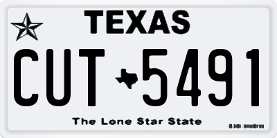TX license plate CUT5491
