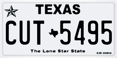 TX license plate CUT5495