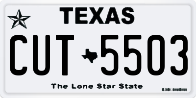 TX license plate CUT5503
