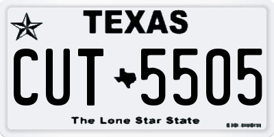 TX license plate CUT5505