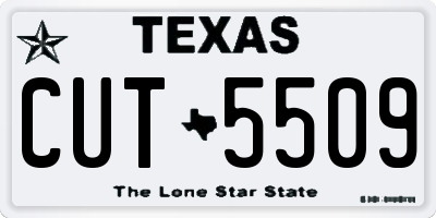 TX license plate CUT5509
