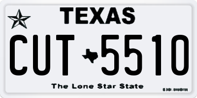 TX license plate CUT5510