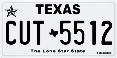 TX license plate CUT5512