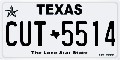 TX license plate CUT5514