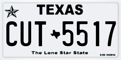 TX license plate CUT5517