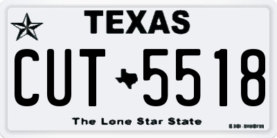 TX license plate CUT5518