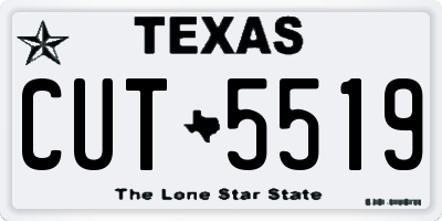 TX license plate CUT5519