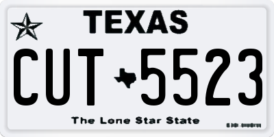 TX license plate CUT5523