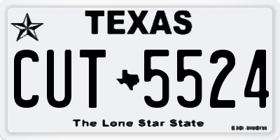 TX license plate CUT5524