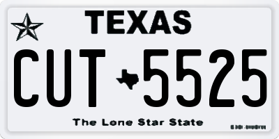 TX license plate CUT5525