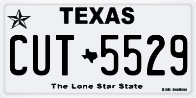 TX license plate CUT5529