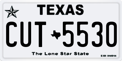 TX license plate CUT5530