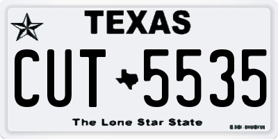TX license plate CUT5535