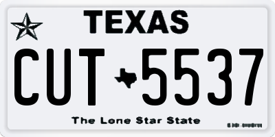 TX license plate CUT5537