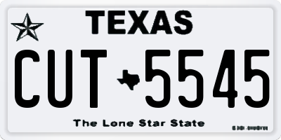 TX license plate CUT5545