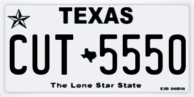 TX license plate CUT5550