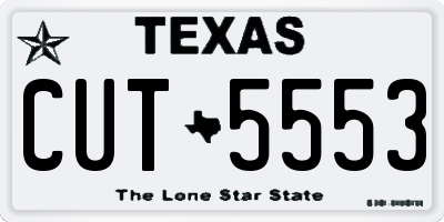 TX license plate CUT5553