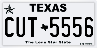TX license plate CUT5556