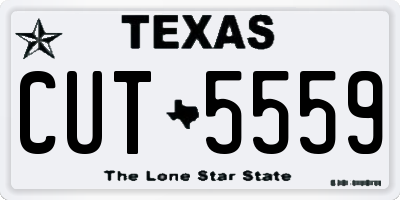 TX license plate CUT5559