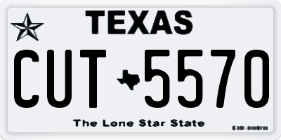 TX license plate CUT5570