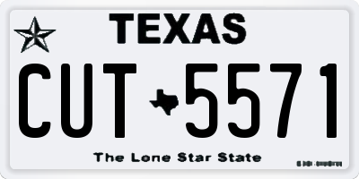TX license plate CUT5571