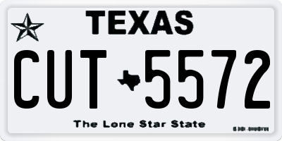 TX license plate CUT5572