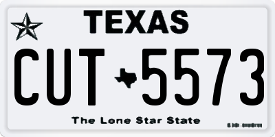 TX license plate CUT5573