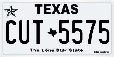 TX license plate CUT5575