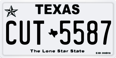 TX license plate CUT5587