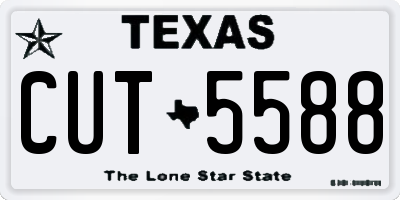 TX license plate CUT5588