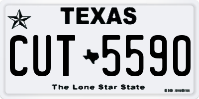 TX license plate CUT5590