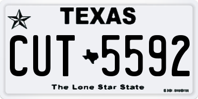 TX license plate CUT5592