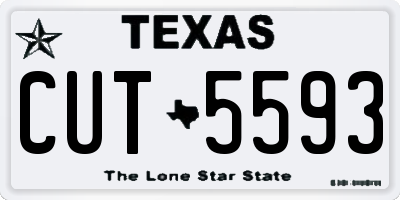 TX license plate CUT5593