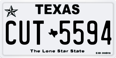 TX license plate CUT5594