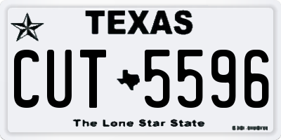 TX license plate CUT5596