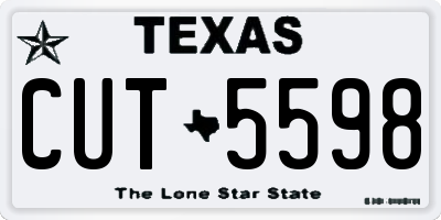 TX license plate CUT5598