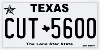 TX license plate CUT5600
