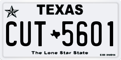 TX license plate CUT5601